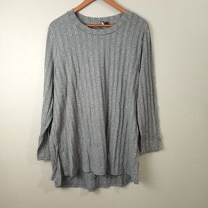 Bobeau Womens Plus 2X Gray Pullover Knit Tunic Sweater Stretch
A